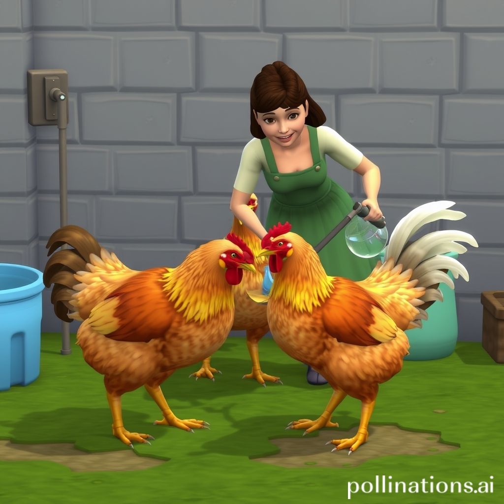 How Do You Clean Chickens In Sims 4?